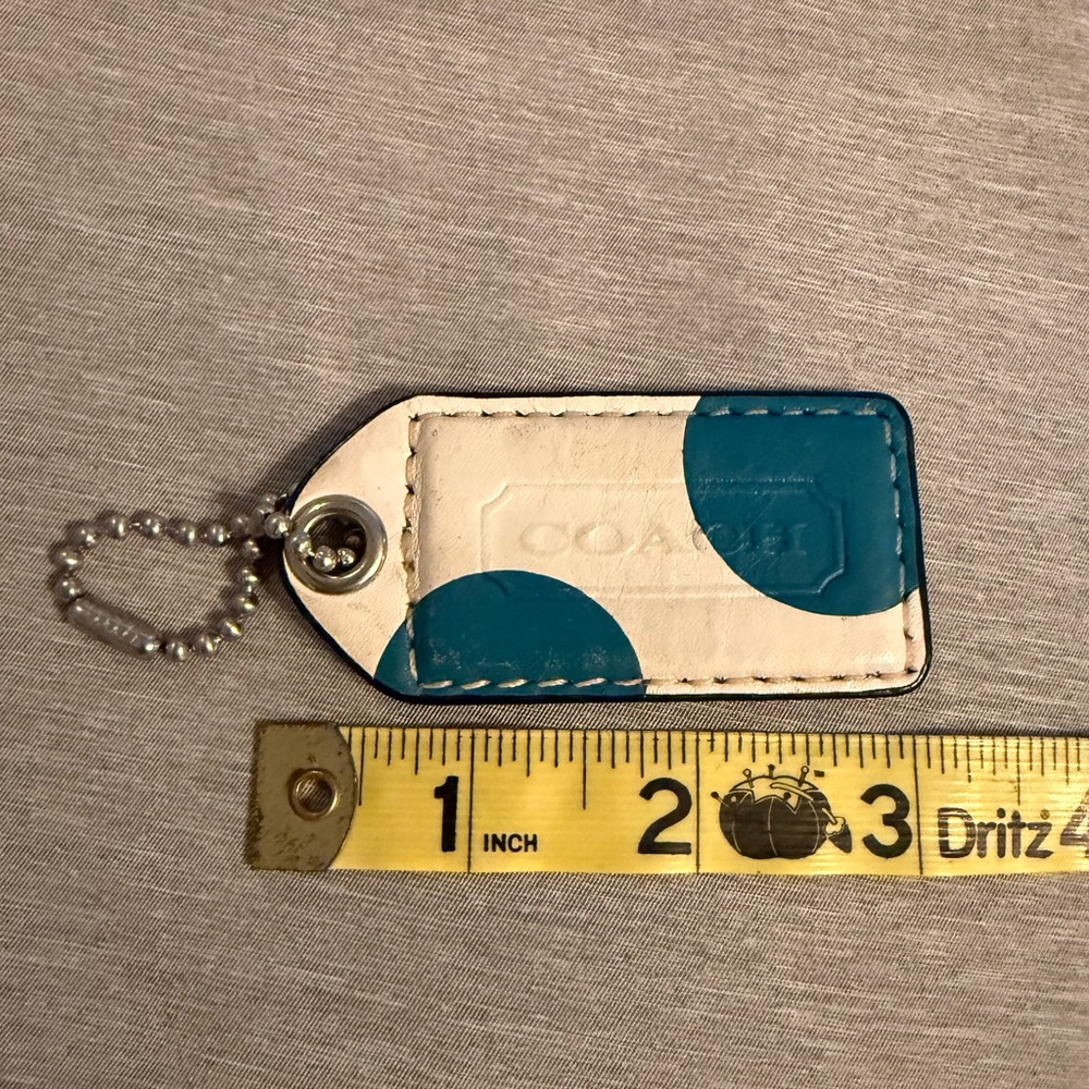 Coach Blue and White hang tag